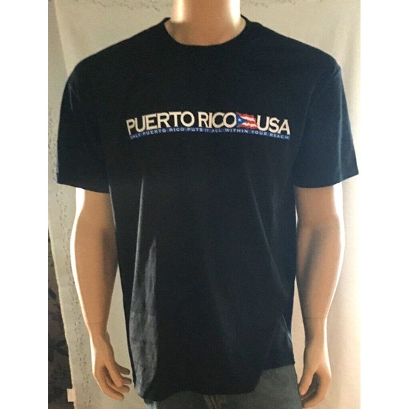 PUERTO RICO T Shirt Adult Large Black Puts It All WithIn Your Reach Vacation - Picture 1 of 7